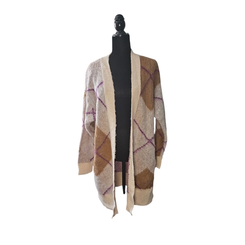 NWT Free People Argyle Avenue Cardigan, Alpaca Wool. New. XS. oversized. - Picture 3 of 11